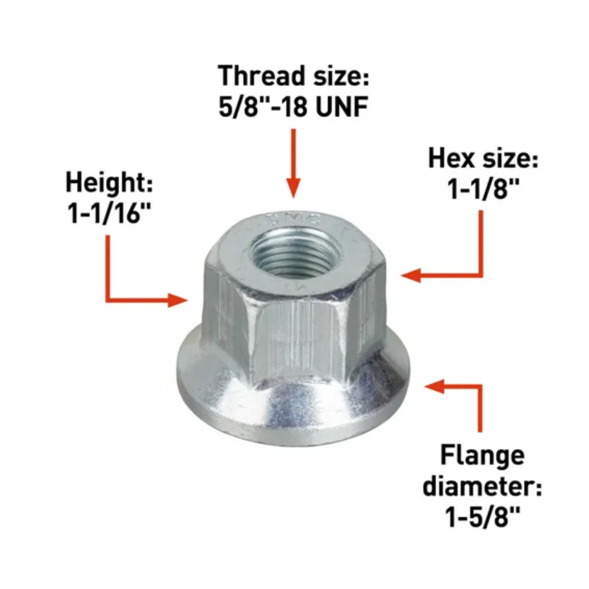 5/8"-18 Flanged Lug Nut - view 2