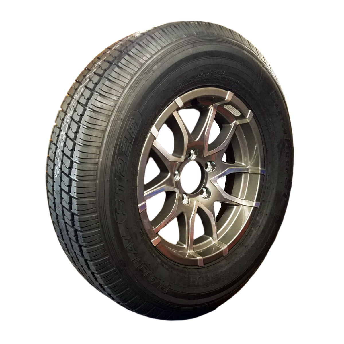 Castle Rock ST205/75R15 LRD Radial Tire on 5-Hole Eagle Wheel - view 2