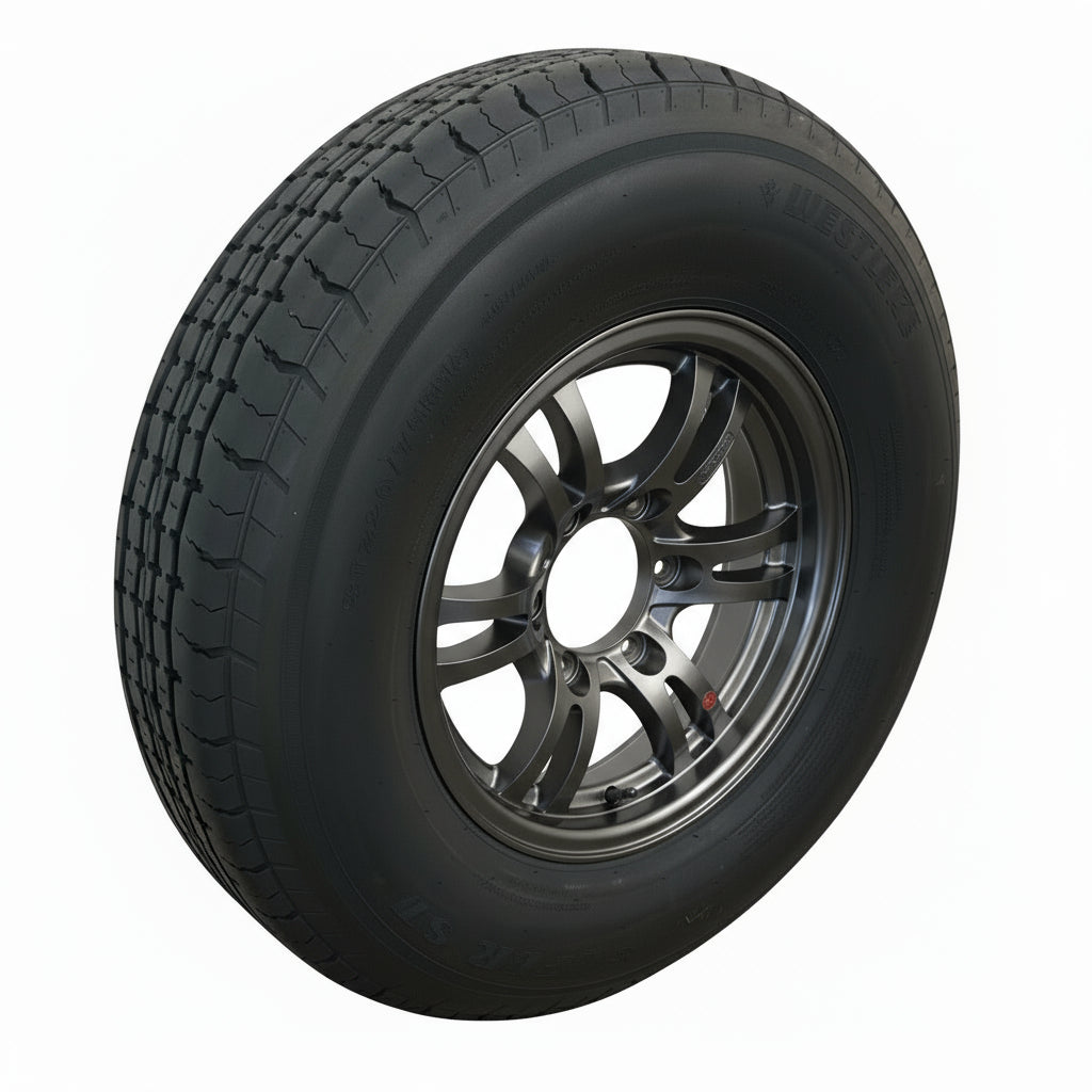 Westlake ST225/75R15 LRE Radial Tire on 6-Hole Jaguar Wheel - view 2