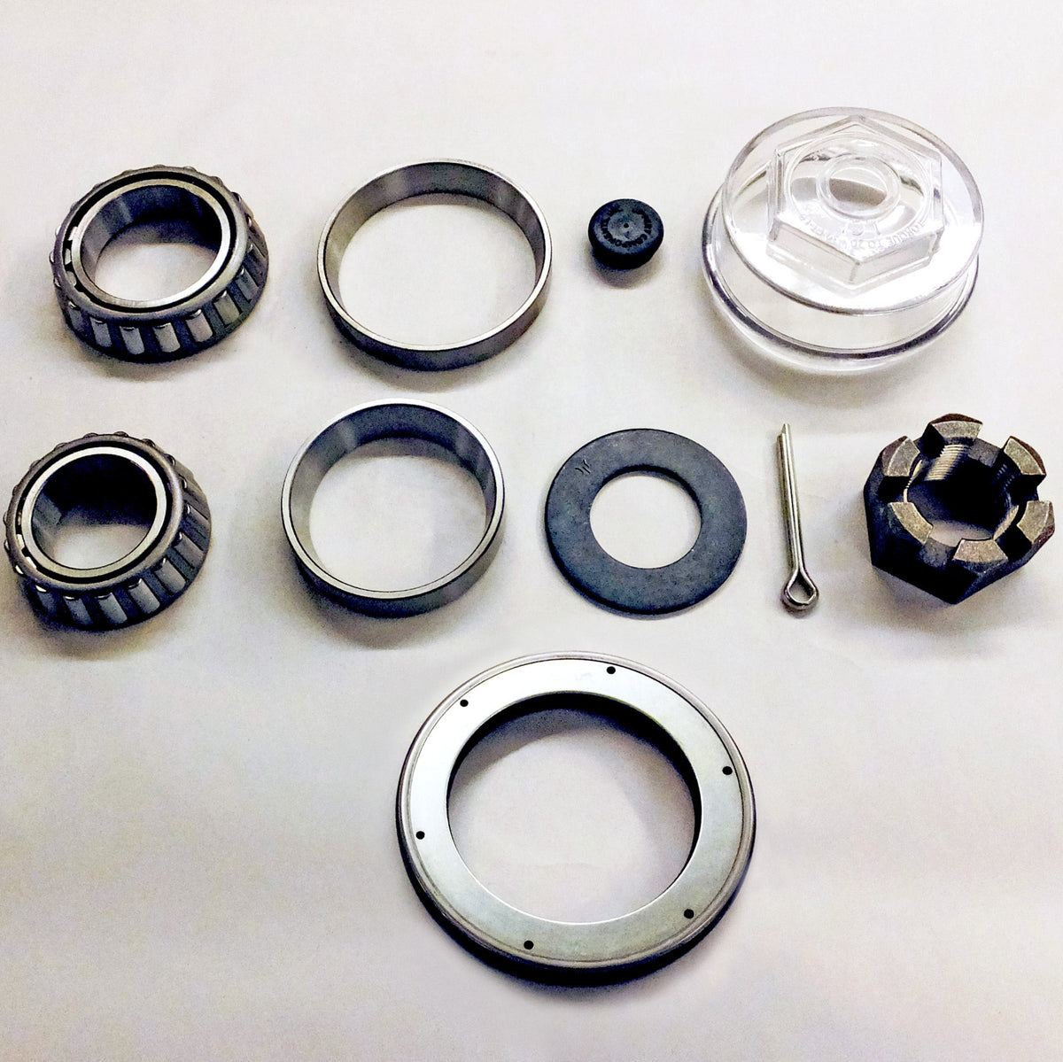 Bearing Kit for 10K lb. Axles with 25580/387A Bearings, Unitized Oil Seal