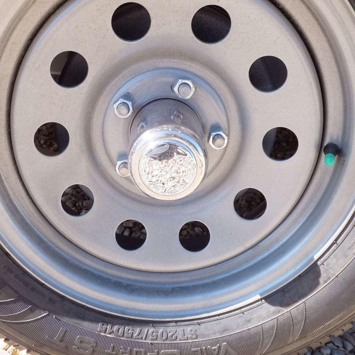 Stainless Steel Center Cap with Center Plug - 5-Hole (3.195") - view 2