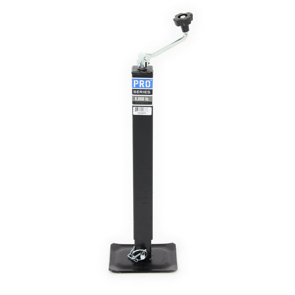 8,000 lb. Square Top Wind Jack with Adjustable Drop Leg - Direct Weld