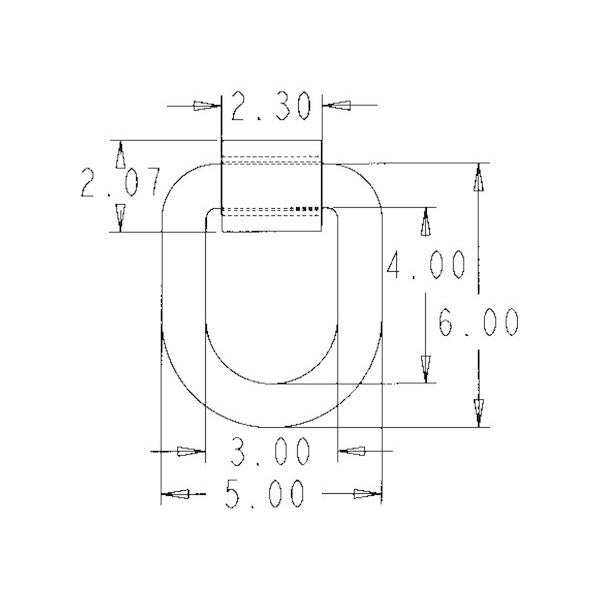 Heavy-Duty Forged Extended D-Ring, 1" Diameter with Weld-On Bracket - view 2