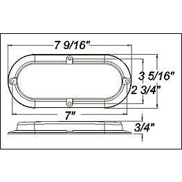 6" Oval LED Trailer Stop/Tail/Turn Light (10 Red Diodes) - view 2