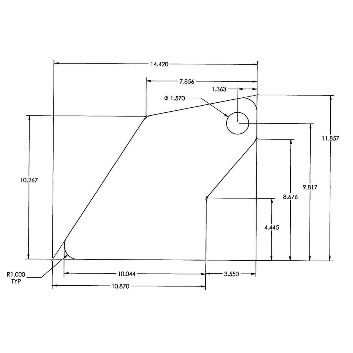 Gooseneck Ramp Ear, Steel - view 2