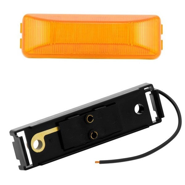 Light Kit, 4" x 1" Rectangle LED Clearance/Marker Light - AMBER (6 Diodes)