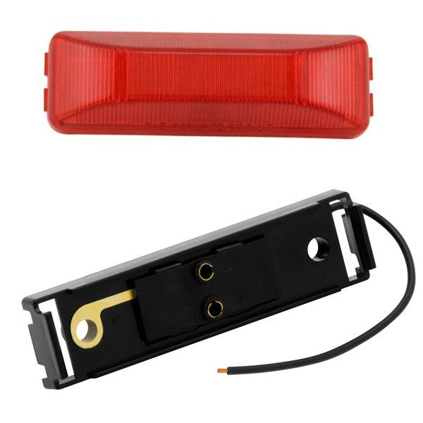 Light Kit, 4" x 1" Rectangle LED Clearance/Marker Light - RED (6 Diodes)