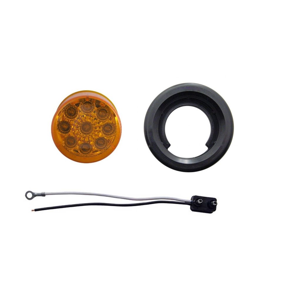 2" Round Clearance/Marker Light LED - AMBER (9 Diodes) - view 2