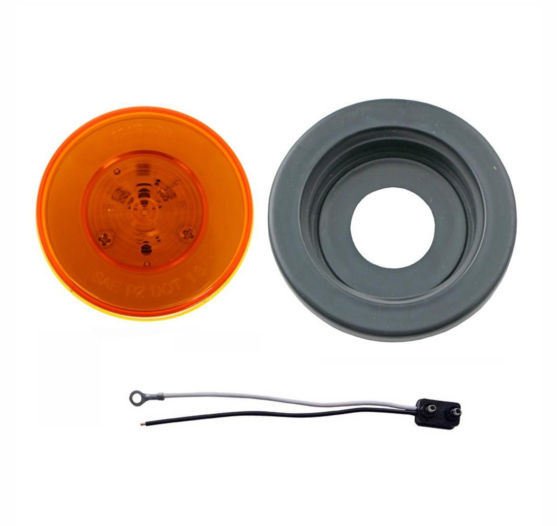 2-1/2" Round LED Clearance/Marker Light - AMBER (9 Diodes) - view 4