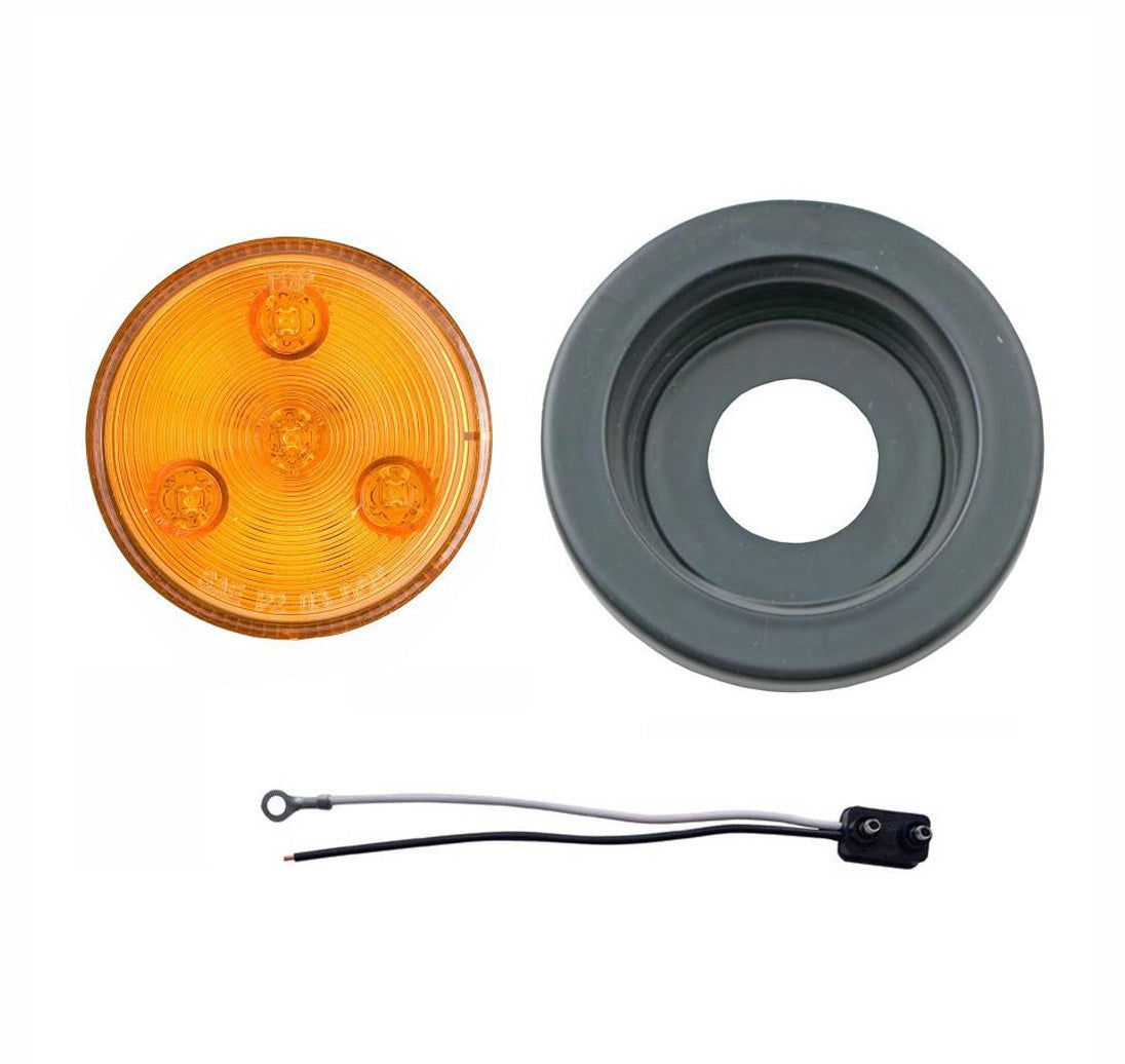 2-1/2" Round LED Clearance/Marker Light - AMBER (3 Diodes) - view 4