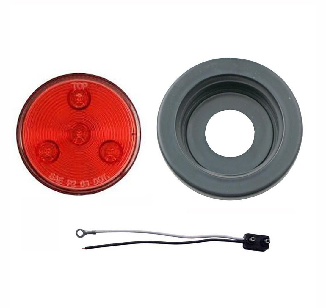 2-1/2" Round LED Clearance/Marker Light - RED (3 Diodes) - view 4