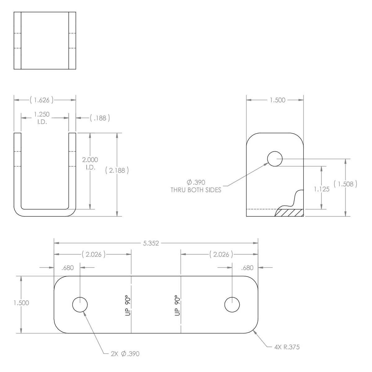 Gate Bracket for Dutility Gate - Weld On - view 3