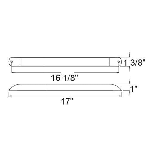 Identification Light Bar, 17" LED - RED (3 Diodes) - view 2