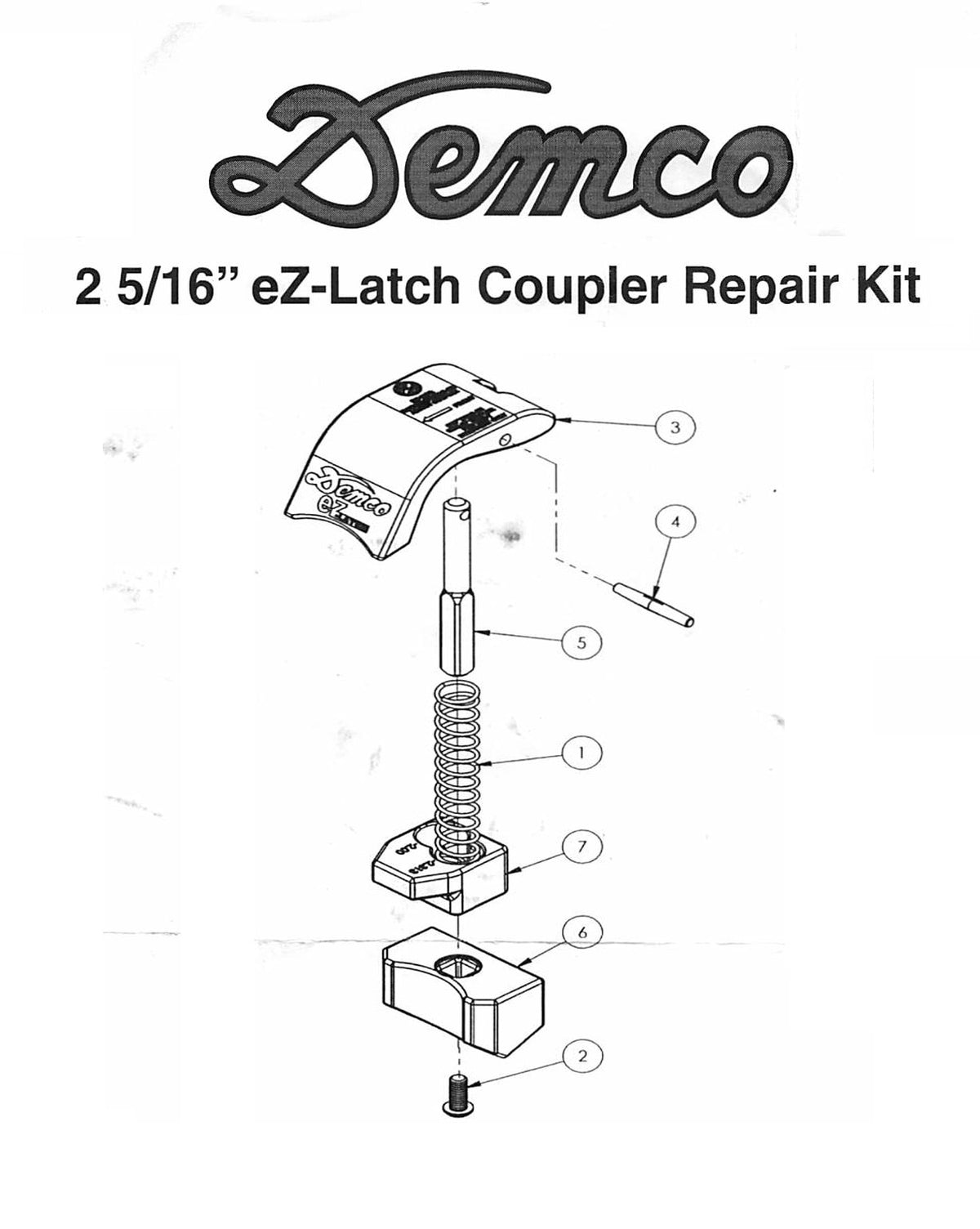 Demco 21K EZ Latch Repair Kit for Channel Mount Coupler - view 2