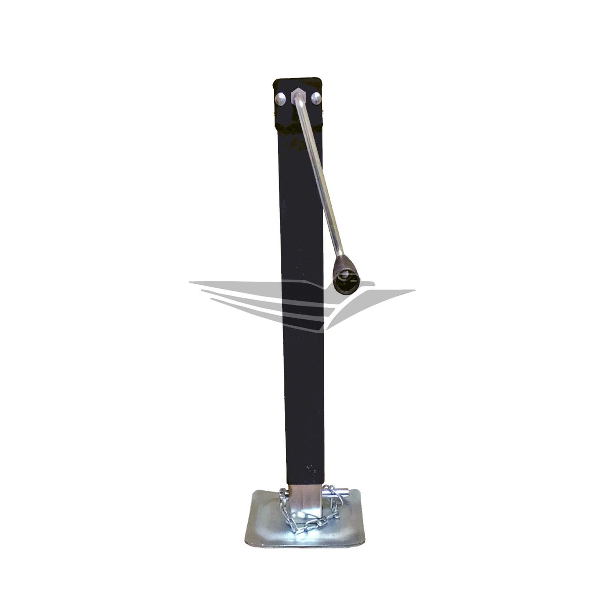 7,000 lb. Square Side Wind Jack, with Adjustable Drop Leg - Direct weld