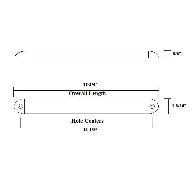 Tail Light Bar, 15-3/4" LED - Clear - view 2