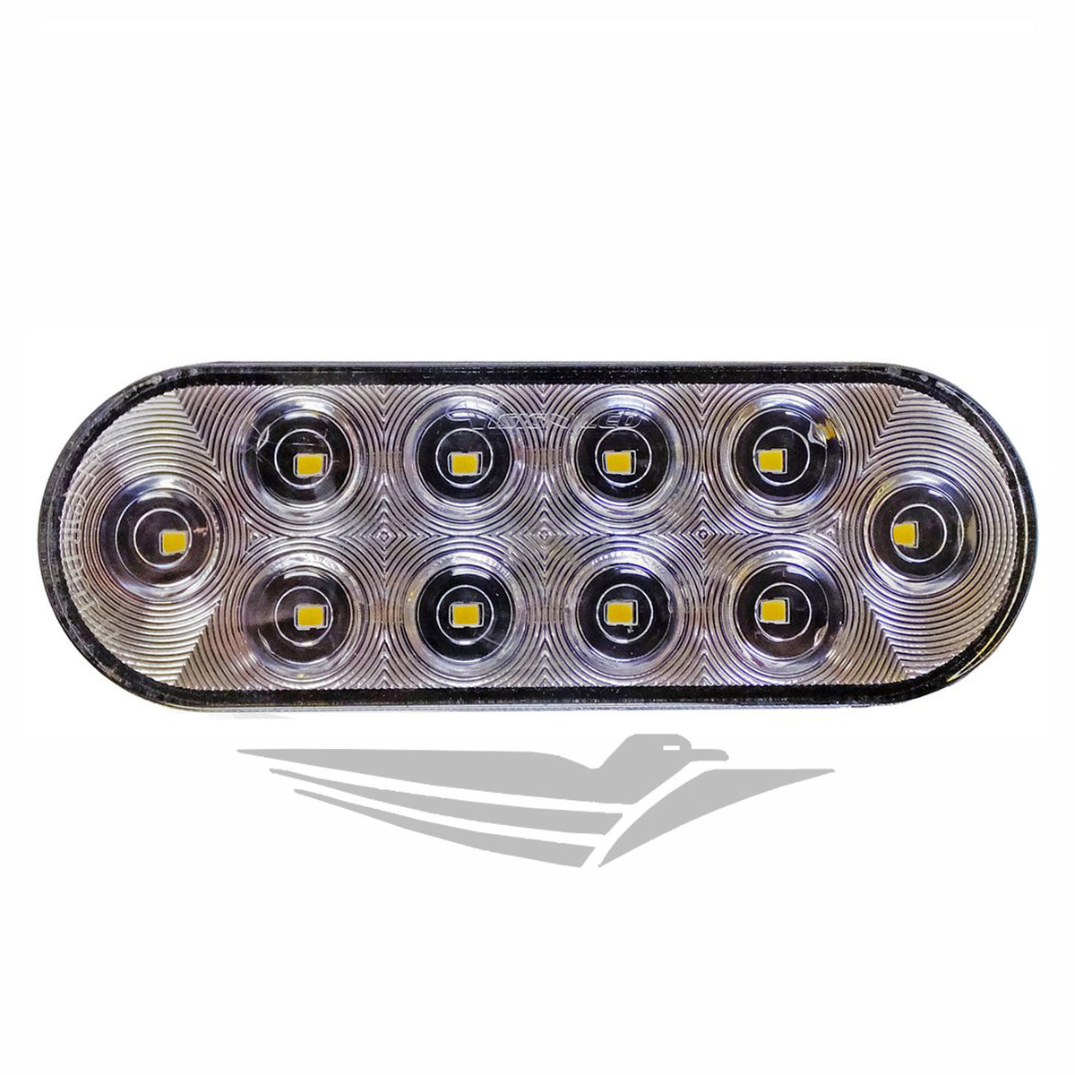 6" Oval LED Clear BackUp Light (10 Diodes)