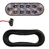 6" Oval LED Clear Back Up Light (10 Diodes)