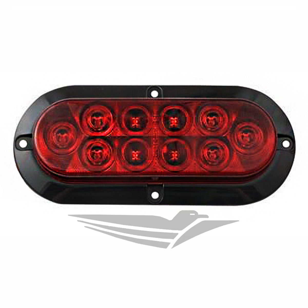 6" Oval LED Surface Mount Stop/Tail/Turn Light (10 Diodes)
