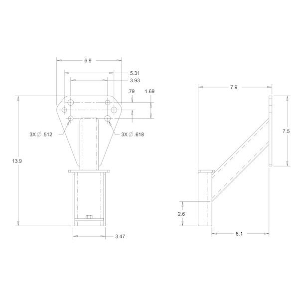 Stake Pocket Spare Tire Mount - Universal Tire Size - view 5
