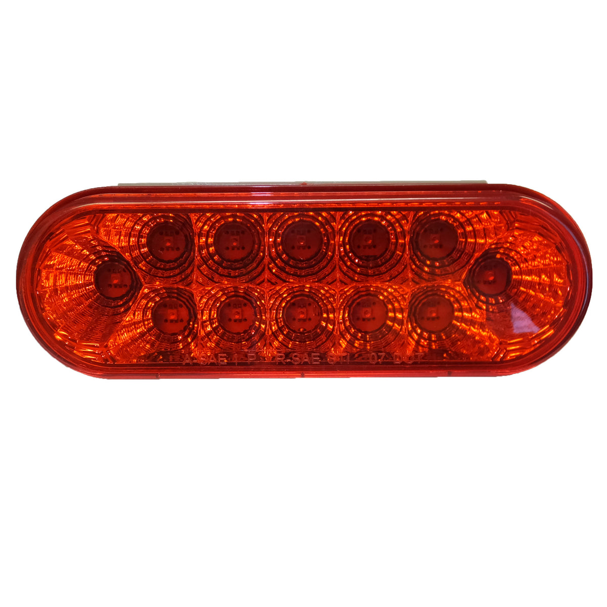 Light Kit, 6" Oval LED Mirrored Trailer Stop and Turn (12 Diodes)