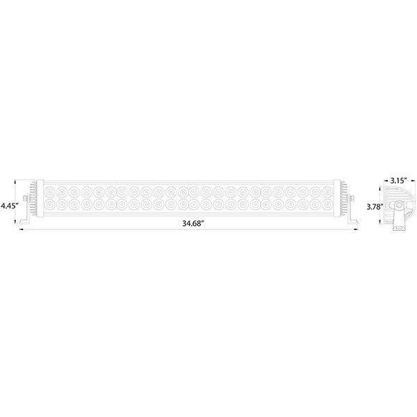 Light Bar, 34" Double Row LED Spot / Flood Light Bar (48 Diodes) - view 2