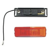 Light and Base, 4" x 1" Rectangle Fender Mount Clearance Kit- AMBER/RED