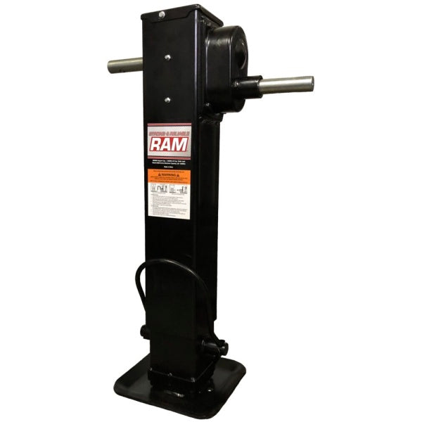 20/12,000 lb. 2 Speed, Square Side Wind Jack with Spring-Loaded Drop Leg (Front Pull) - Direct Weld