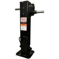20/12,000 lb. 2 Speed, Square Side Wind Jack with Spring-Loaded Drop Leg (Front Pull) - Direct Weld
