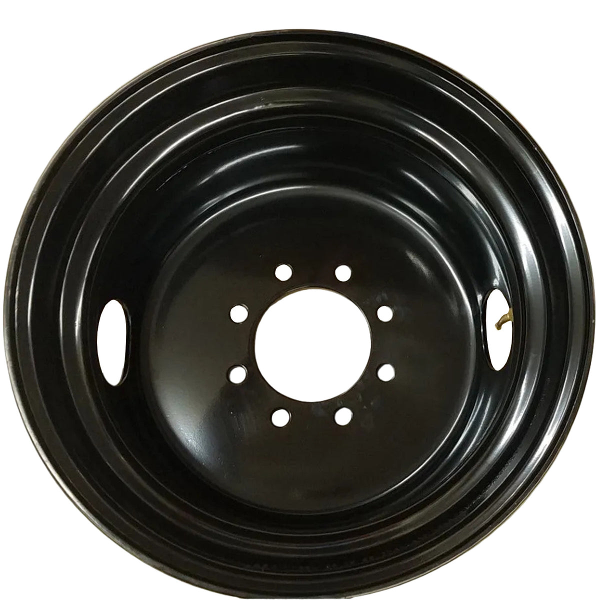 17.5" x 6.75" Steel Dual Wheel 8 on 6-1/2" - 4.76" Pilot - Black - view 2