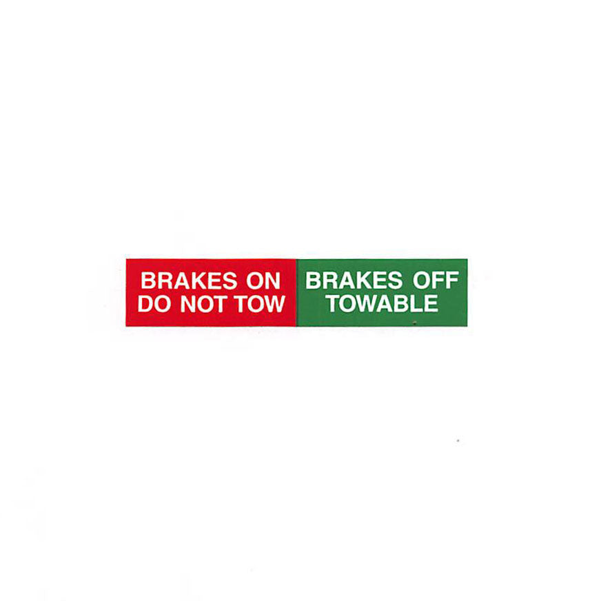 Decal, Hydraulic Brake Lever On/Off
