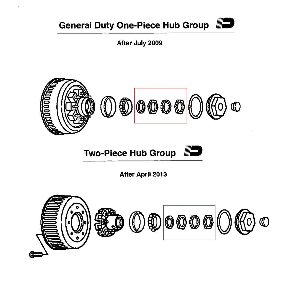 Spindle Nut Kit - Dexter HD Axles - view 3