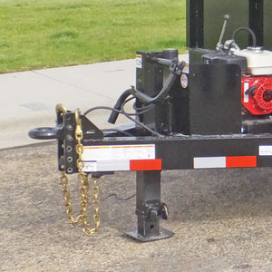 12/10,000 lb. Square Side Wind Jack with Adjustable Spring Loaded Drop Leg (Side Pull) - Bolt-On for Low Profile Dump