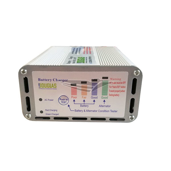 Panel Mount Battery Charger with Battery Tester - 8 Amps