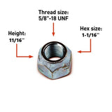 5/8"-18, 90° Lug Nut