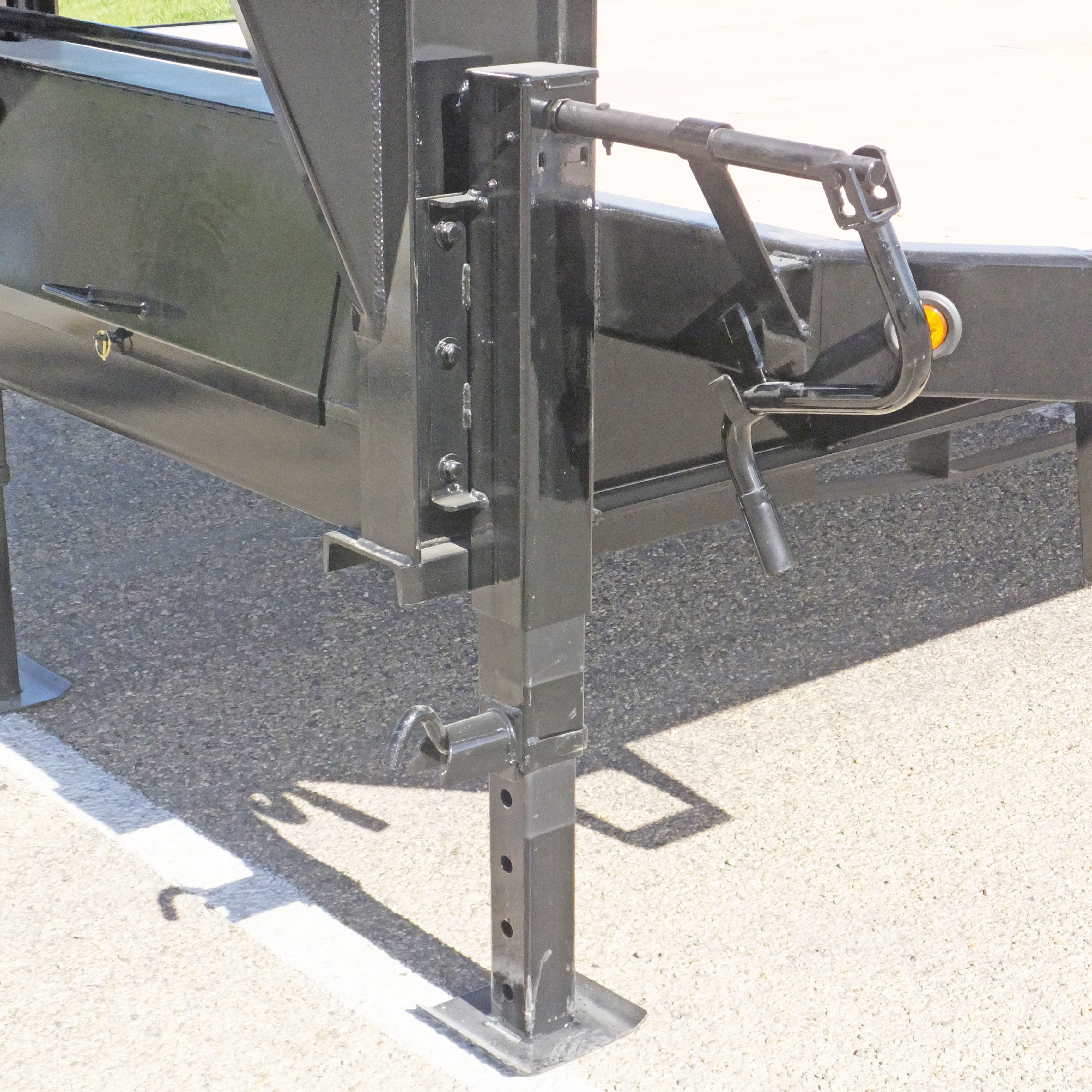 12/10,000 lb. Square Side Wind Jack with Adjustable Spring-Loaded Drop ...