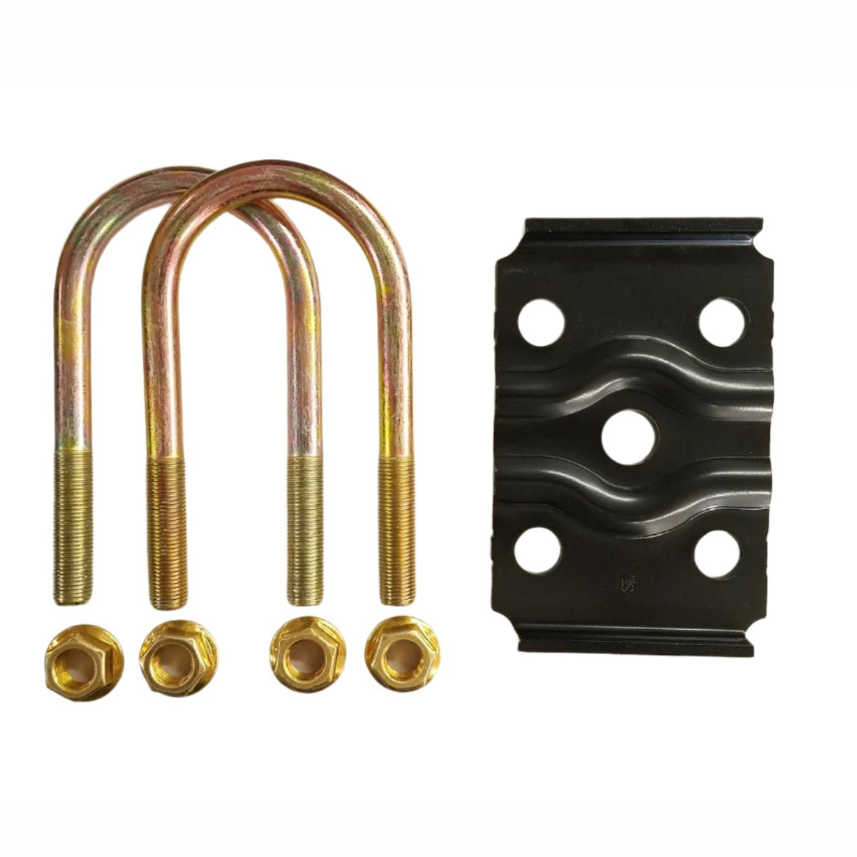 U-Bolt Kit for Mounting a 1-3/4" Spring on a 2-3/8" Round Trailer Axle - Upgraded