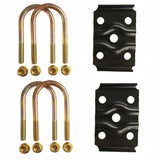 U-Bolt Kit for Mounting a 1-3/4" Spring on a  2-3/8" Round Trailer Axle - Upgraded