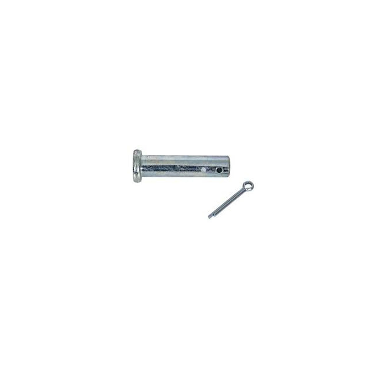 Zinc-plated replacement clevis pin with cotter pin for the D387 weld on safety chain retainer