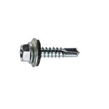 Self-Drilling Screw,  #12-14 x 1" Unslotted Indented Hex Washer Head With Neoprene Washer