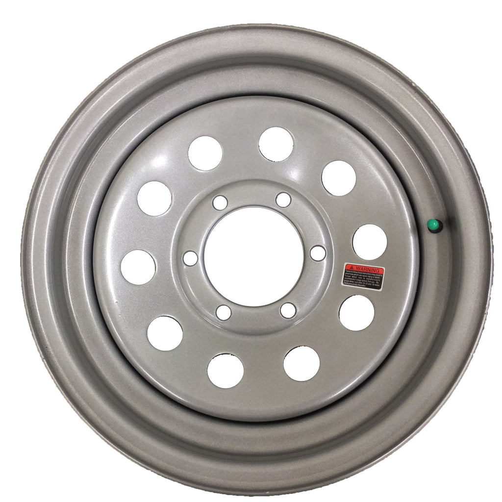 Wheel, 16", 6 Hole, Silver Modular Style