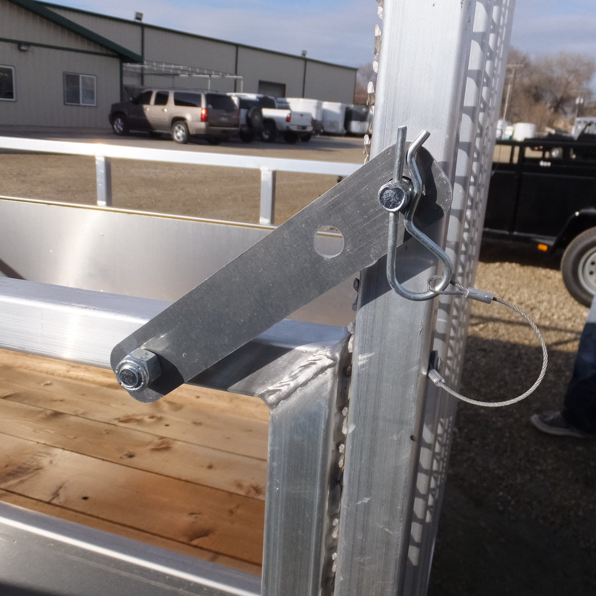 Latch Assembly for Aluminum Utility Trailer Ramp Gate - view 2