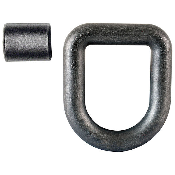 Heavy-Duty Forged Extended D-Ring, 1" Diameter with Weld-On Bracket