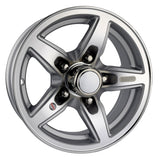 Wheel, 14", 5 Hole, Aluminum Bobcat in Silver