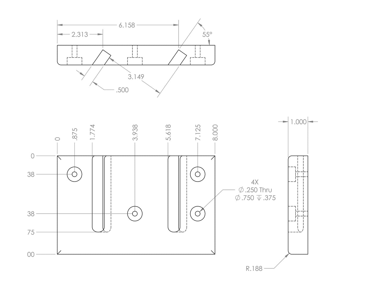 Divider Slam Latch Catch Plate - Fits Some Circle J Horse Trailers - view 3