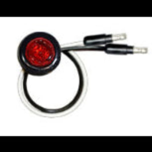 3/4" Round LED Clearance/Marker Light w/ Male Bullet Connectors - RED