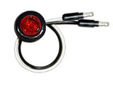 Light, 3/4" Round LED Clearance/Marker with Male Bullet Connectors - RED