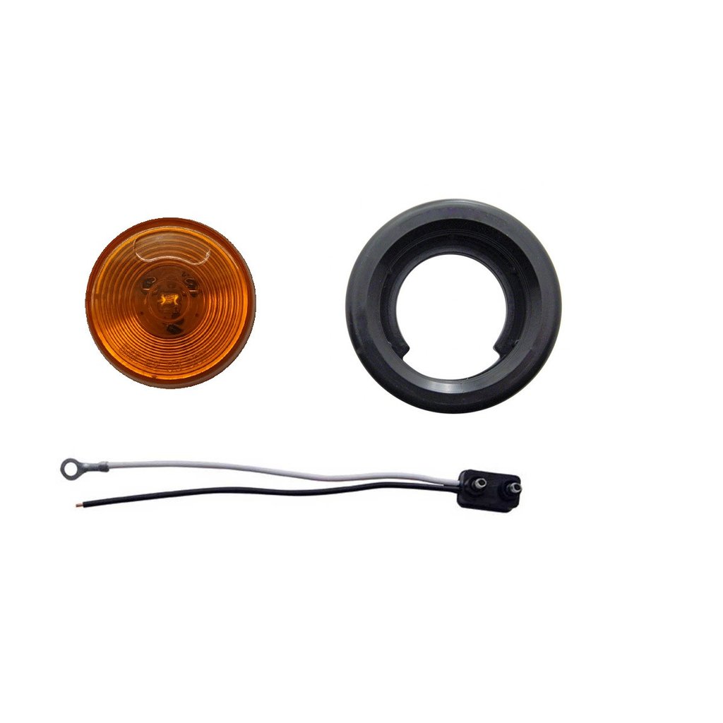 2" Round Clearance/Marker LED Light - AMBER - view 2