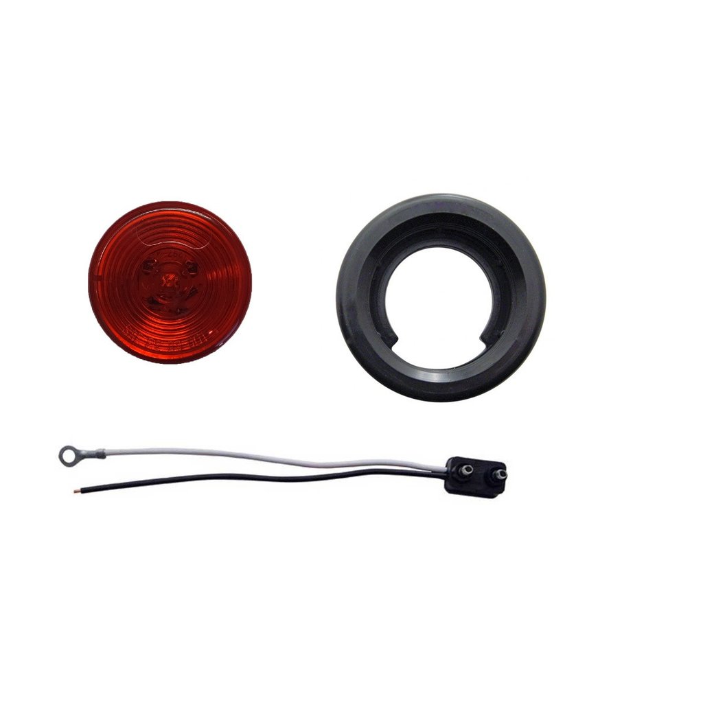 2" Round Clearance/Marker Light LED - RED - view 2