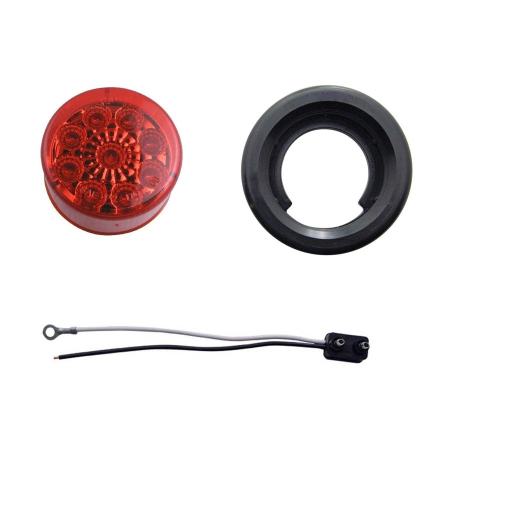 2" Round Clearance/Marker Light LED - RED (9 Diodes) - view 2
